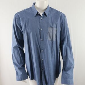 Hugo Boss Button Up Shirt‎ Mens Slim Fit 2XL Blue